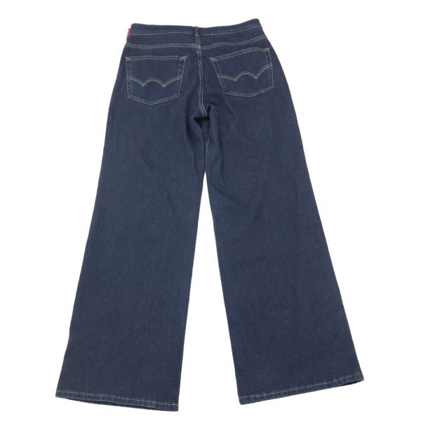  new goods * EDWIN Edwin JWE25 Jerseys processing stretch Easy wide Denim pants jeans Sz.M lady's K4B00248_3#R