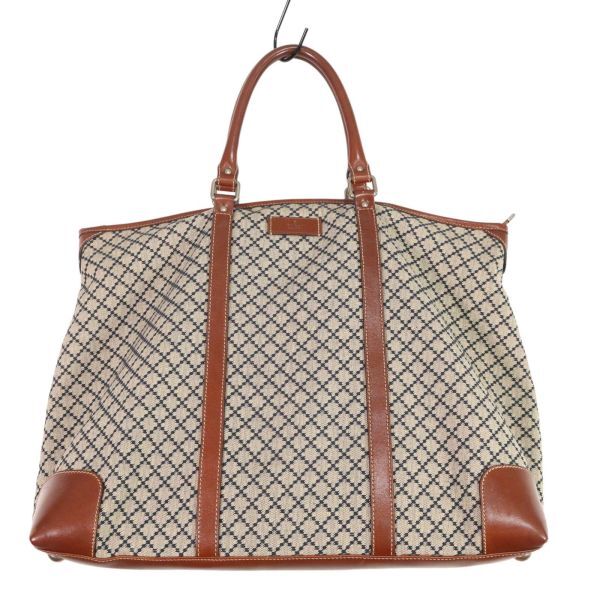 イタリア製★ GUCCI グッチ 通年 ディアマンテ キャンバス レザー ボストン トート バッグ Sz.F　レディース　K4G00051_4#U_画像2