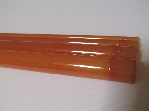 輸入 Glass フライ ブランク 7ft #3 クリアオレンジ 4本継 グラス ロッド グラスロッドの画像1