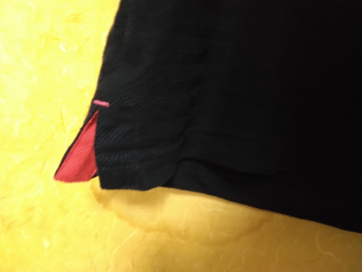 バーバリーブラックレーベル 半袖シャツ BURBERRY BLACK LABEL L 3 新品同様格安 ホースマーク 最終モデル ネイビー ピンク 紺 春夏用 美品の画像5