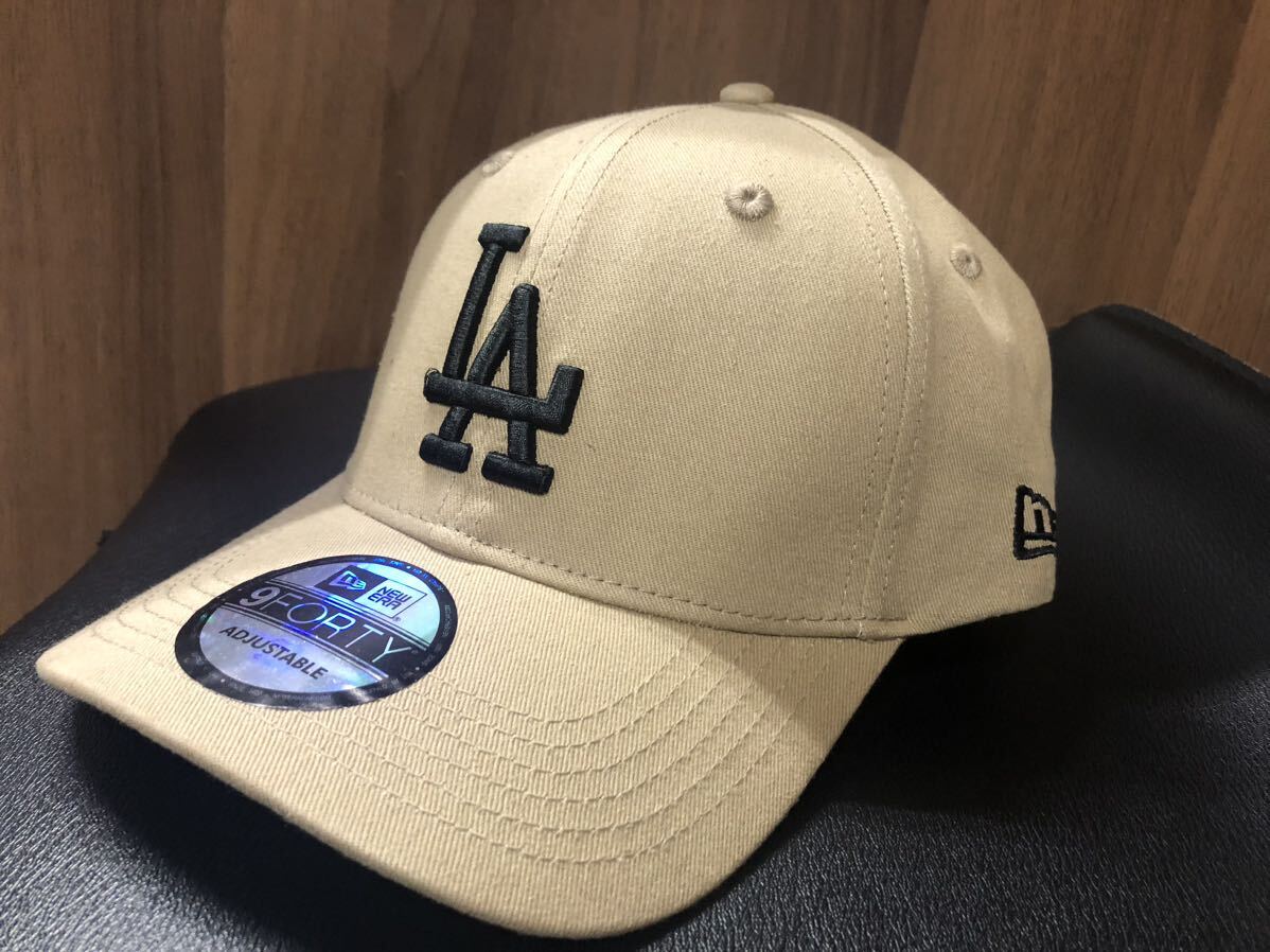 ニューエラ キャップ LAドジャース NEW ERA キャップ ベージュ Beige フリーサイズの画像1