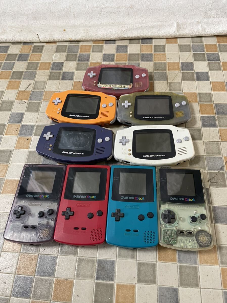 GAMEBOY 9台　まとめ　ゲームボーイアドバンス ゲームボーイカラー 任天堂 Nintendo ADVANCE ゲームボーイ カラー _画像1