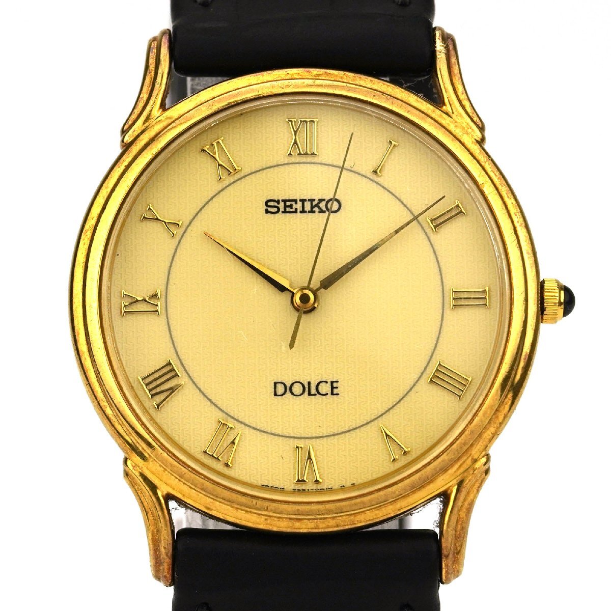 1円スタート【ジャンク品】SEIKO (セイコー) DOLCE ドルチェ 5E61-0A10 クオーツ 金無垢 K18 18KT 29g （K-D5104）