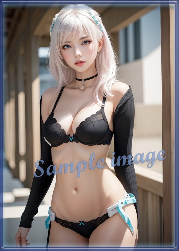 B◇ビキニ、ランジェリー美女◇101円スタート◇[高解像度]◇A4写真用光沢紙◇4299◇グラビアイラストアートポスター◇の画像1