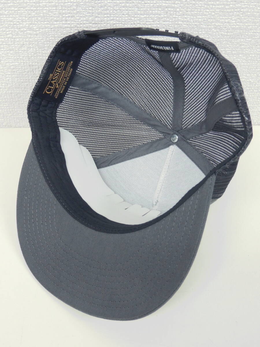 ★ 新品 同様 ファインシックス FINESIXXX ロゴ メッシュ キャップ スナップバック 帽子 グレーの画像4