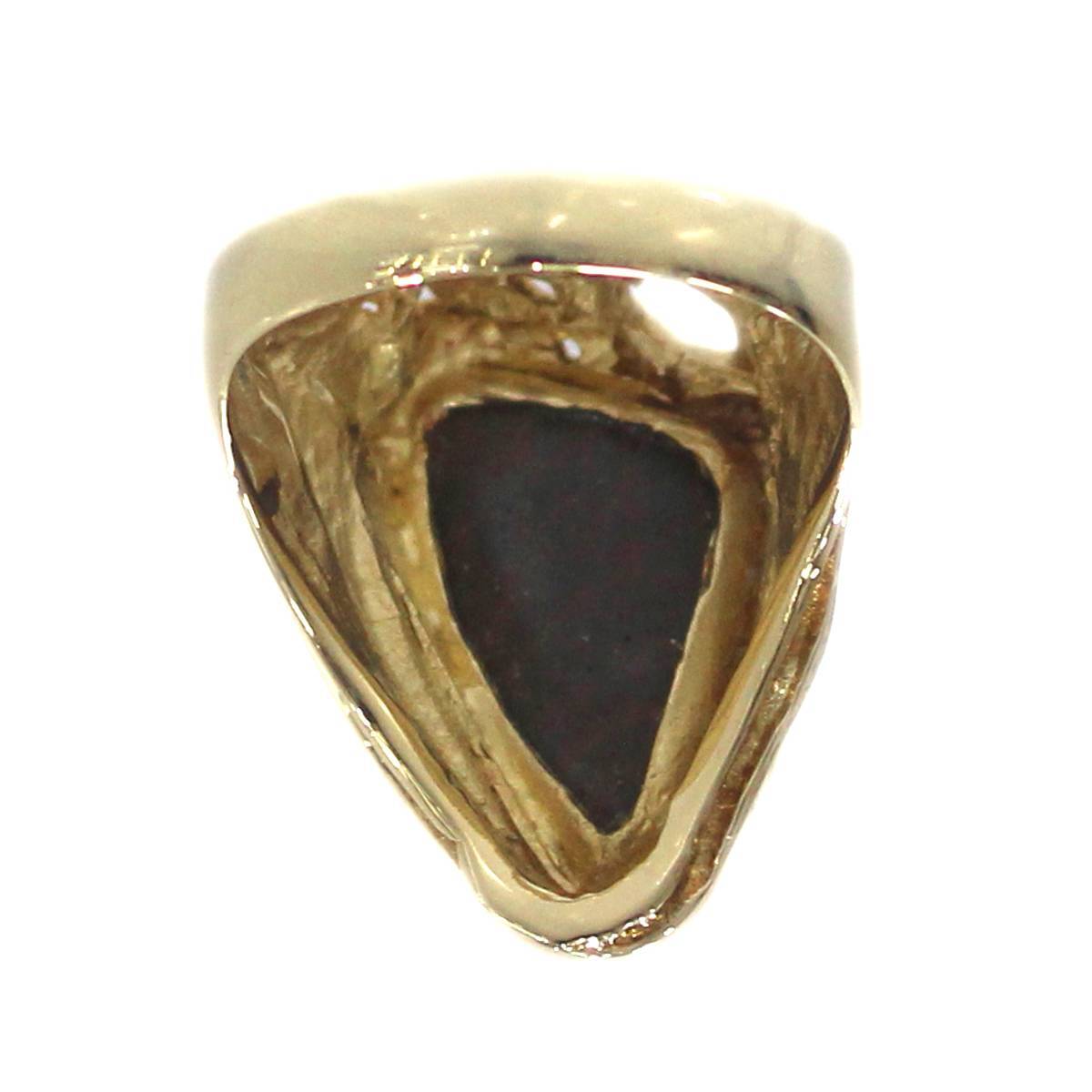 K18/18 золотой Pt900 платина натуральный опал кольцо с бриллиантом 11 номер 7.7g оценочная форма есть FS полировальный отделка товар A разряд 
