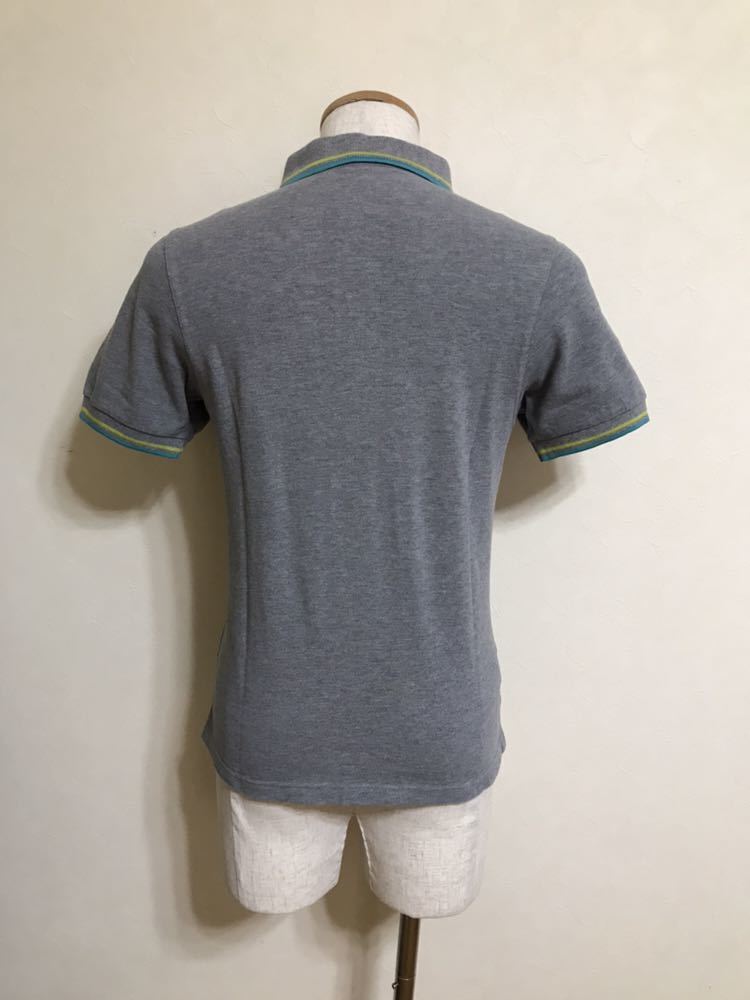 FRED PERRY Slim Fit フレッドペリー スリムフィット 鹿の子 ポロシャツ トップス サイズS グレー 半袖_画像2