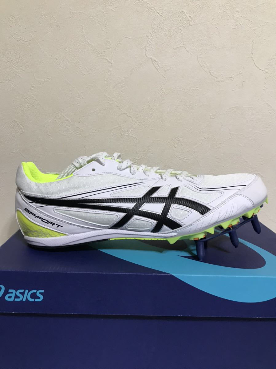 【新品】asics EFFORT SK アシックス 陸上用 スパイク 28cm ホワイト TTP521-0190 オールウェザー専用 100m 400m ハードル_画像5