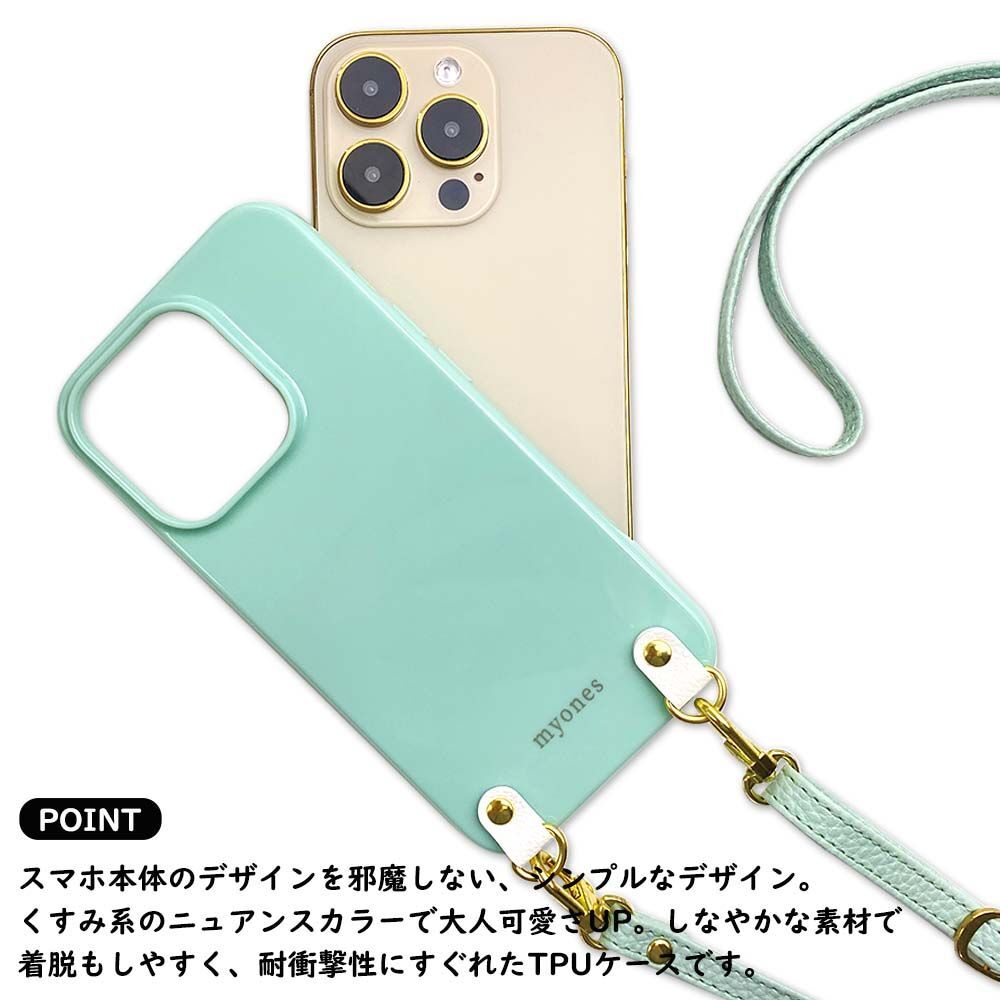 Reno3 A OPPO reno3a スマホケース（くすみグレー/ボルドー）ソフトケース ストラップ 肩掛け 首かけ_画像2