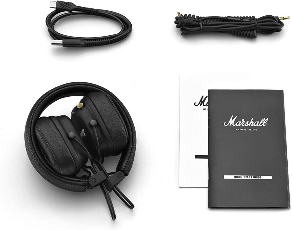 Marshall ワイヤレスオンイヤーヘッドホン Major Ⅳ ブラック Marshall ワイヤレスオンイヤーヘッドホン Major Ⅳ ブラック