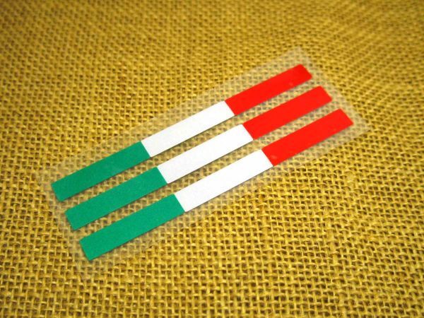 イタリア国旗カラー 反射ステッカー リフレクター 10cm 3枚セットの画像6