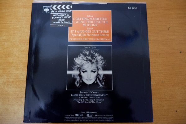 P3-123＜12inch/UK盤/美盤＞ボニー・タイラー Bonnie Tyler / Getting So Excited_画像2