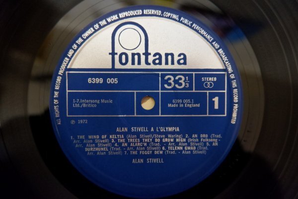 P3-341＜LP/UK盤/美品＞Alan Stivell / A L'Olympiaの画像4