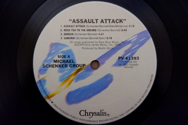 Q3-151＜LP/US盤＞The Michael Schenker Group / Assault Attackの画像4