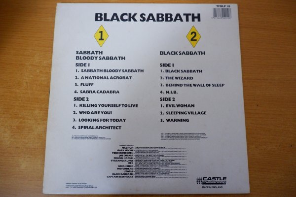 Q3-153＜2枚組LP/UK盤/美盤＞ブラック・サバス Black Sabbath Sabbath Bloody Sabbath / Black Sabbath_画像2