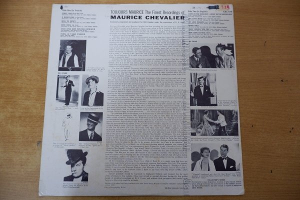 S3-033＜LP/CAL579/美品＞Maurice Chevalier / Toujours Mauriceの画像2