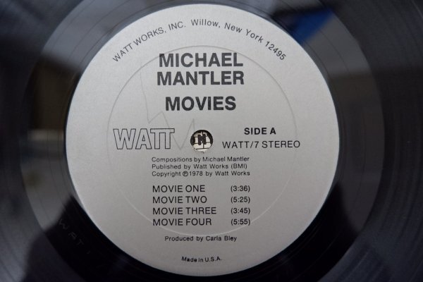 S3-044＜LP/US盤＞Michael Mantler / Moviesの画像4