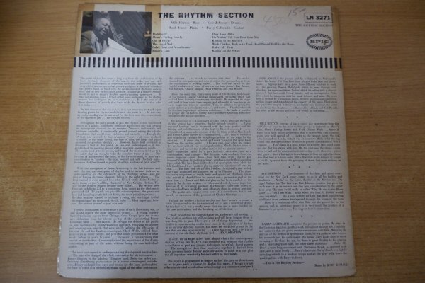 S3-081＜LP/US盤＞Milt Hinton / Osie Johnson / Hank Jones / Barry Galbraith The Rhythm Sectionの画像2