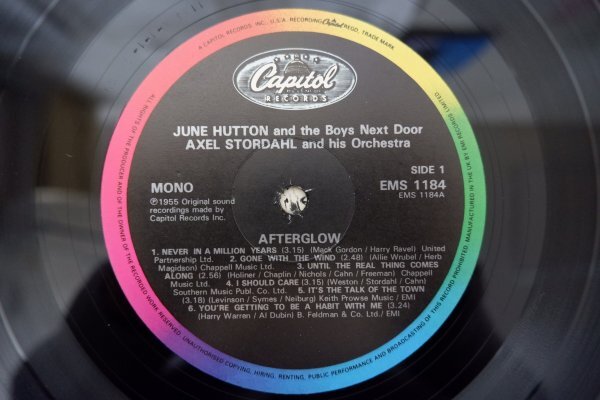 S3-152＜LP/UK盤/MONO/美盤＞June Hutton and The Boys Next Door with Axel Stordahl And His Orchestra / Afterglow_画像4