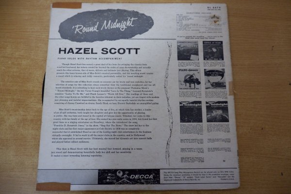 S3-167＜LP/US盤＞Hazel Scott / 'Round Midnightの画像2