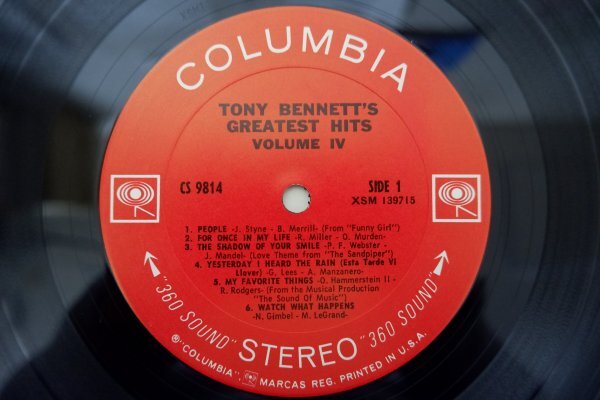 S3-202＜LP/US盤/美盤＞トニー・ベネット Tony Bennett / Tony Bennett's Greatest Hits Volume IV_画像4