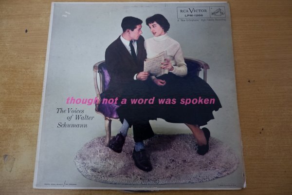 S3-262＜LP/US盤＞The Voices Of Walter Schumann / Though Not A Word Was Spokenの画像1
