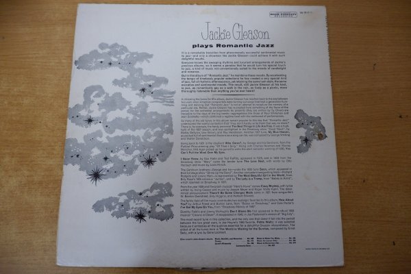U3-106＜LP/US盤＞Jackie Gleason / Jackie Gleason Plays Romantic Jazzの画像2