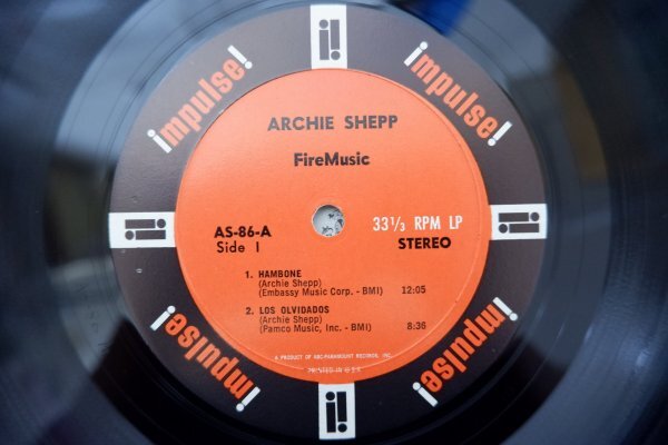 U3-205＜LP/US盤/美盤＞ アーチー・シェップ Archie Shepp / Fire Musicの画像5