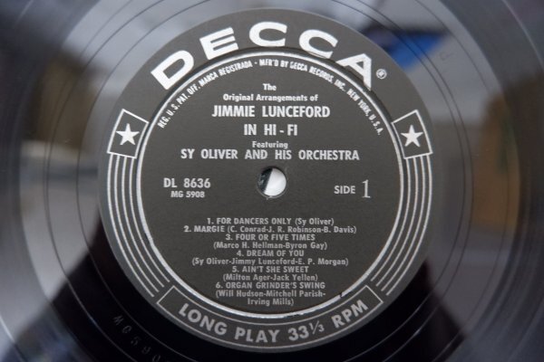 U3-272＜LP/US盤＞Sy Oliver And His Orchestra / The Original Arrangements Of Jimmie Luncefordの画像4