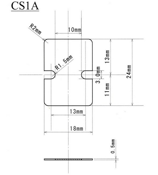 管理番号＝4D112　　炭素繊維製(ドライカーボン)　　カートリッジスペーサー　0.5mm厚　CS1A_画像3