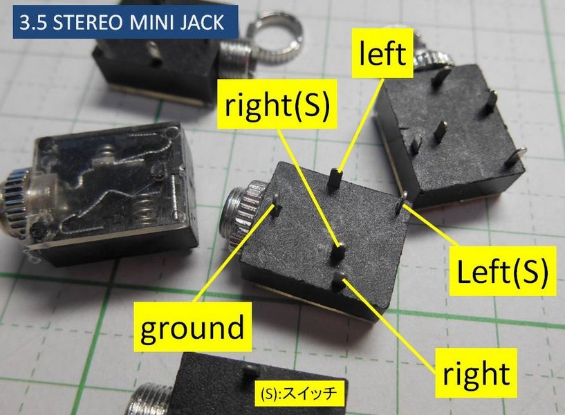 管理番号＝4C088　　Φ3.5mmステレオミニジャック　パネル取付用　　5個セット_画像5