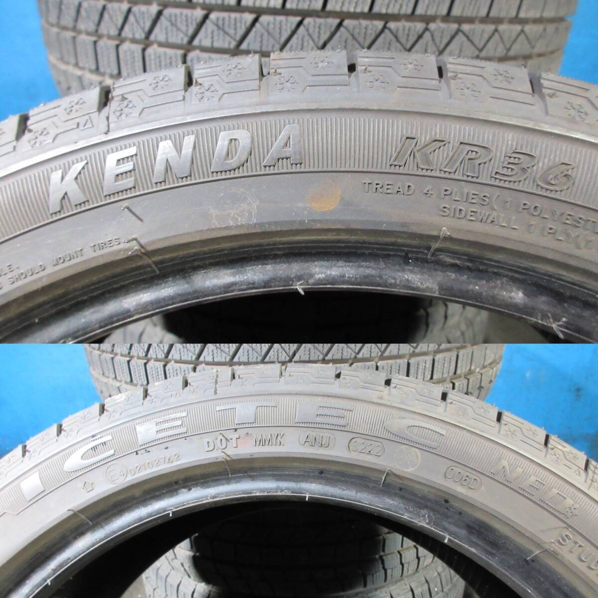 2022年製 ケンダタイヤ KENDA KR36 ICETECNEO 195/45R16 80Q 4本 №07811A 室内保管 冬タイヤ スタッドレスタイヤ_画像10