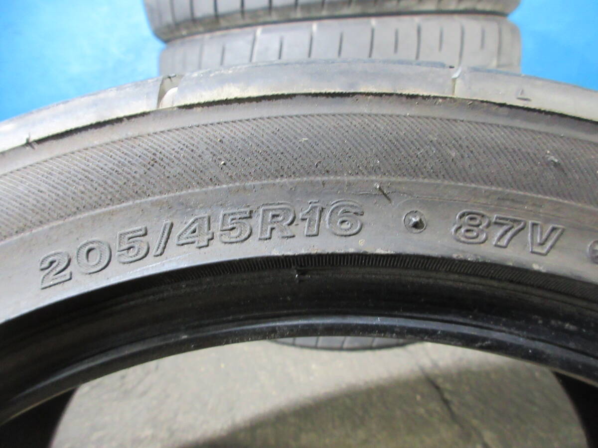 2018年製 ブリヂストンタイヤ ポテンザ BRIDGESTONE POTENZA RE-11 205/45R16 87V 4本 №07806C 室内保管 中古サマータイヤ 夏タイヤの画像10