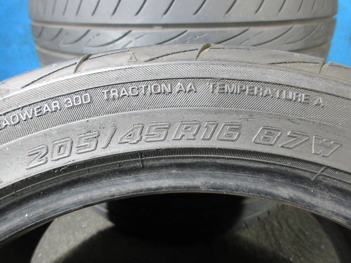 2019年製 ヨコハマタイヤ アドバンフレバ YOKOHAMA ADVAN FLEVA 205/45R16 87W 4本 №07827D 室内保管 中古夏タイヤ オンロードタイヤの画像8