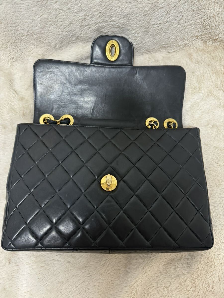 極美品 CHANEL デカマトラッセ 30 Wチェーン ショルダーバッグの画像6