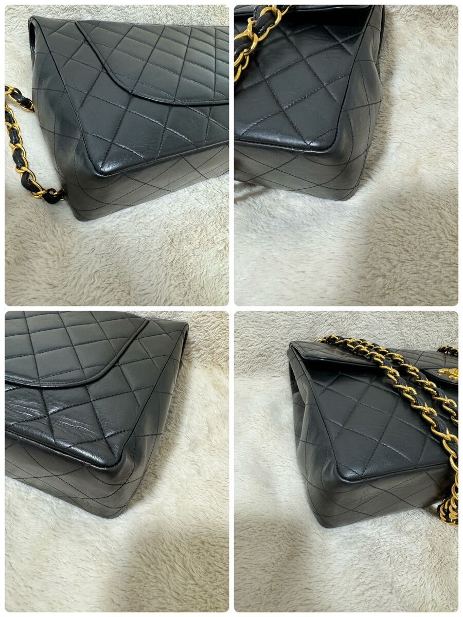 極美品　CHANEL デカマトラッセ　30 ダブルチェーン　ショルダーバッグ_画像10