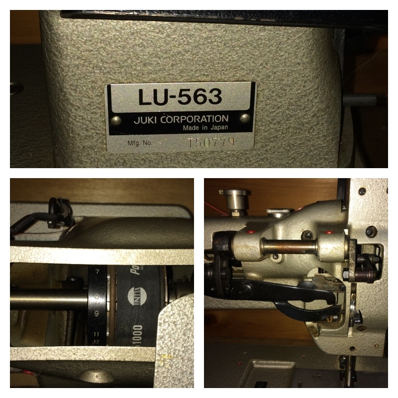引取歓迎  ＪＵＫＩ LU-563 総合送りミシン 工業ミシン ジューキ  レザーミシン アンティークミシン ビンテージミシン 現状品の画像9