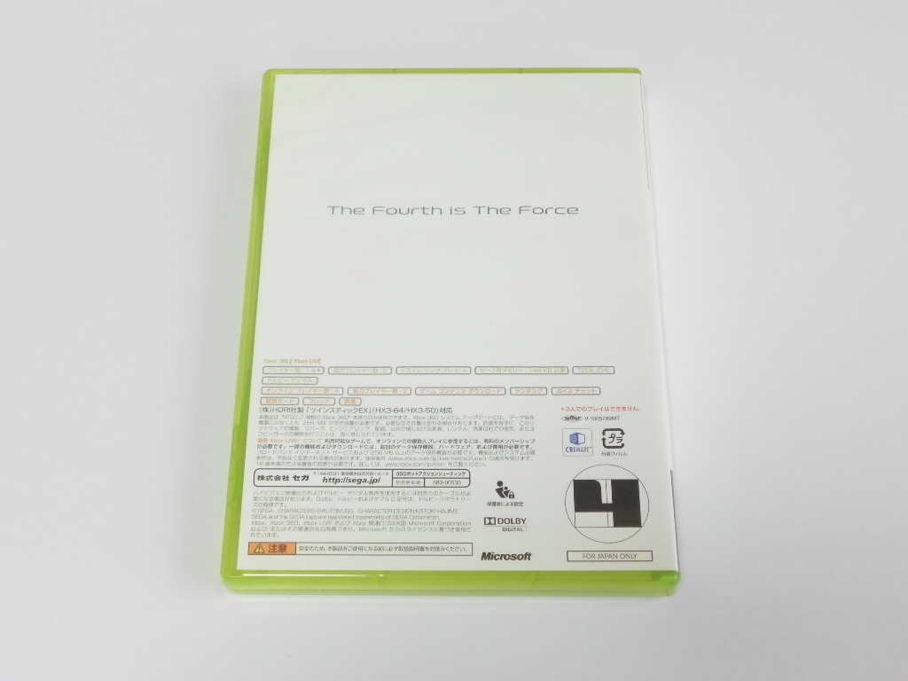 Xbox360用ソフト SEGA 電脳戦機バーチャロンフォース 動作品 1円～
