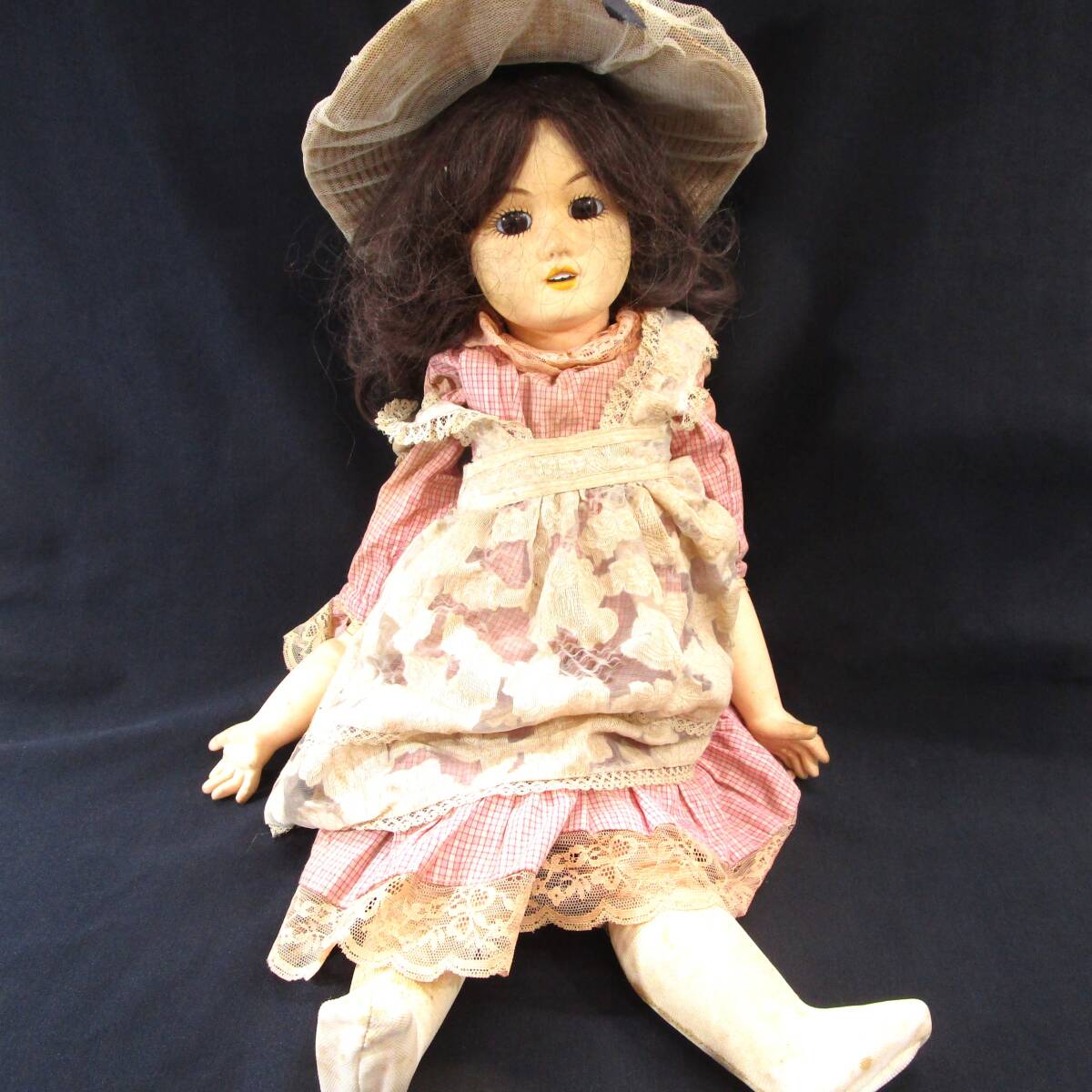 ○ Collector's Doll コレクターズドール CD-50 ビスクドール アンティークドール 約57cm 人形 ○K01-0429_画像1