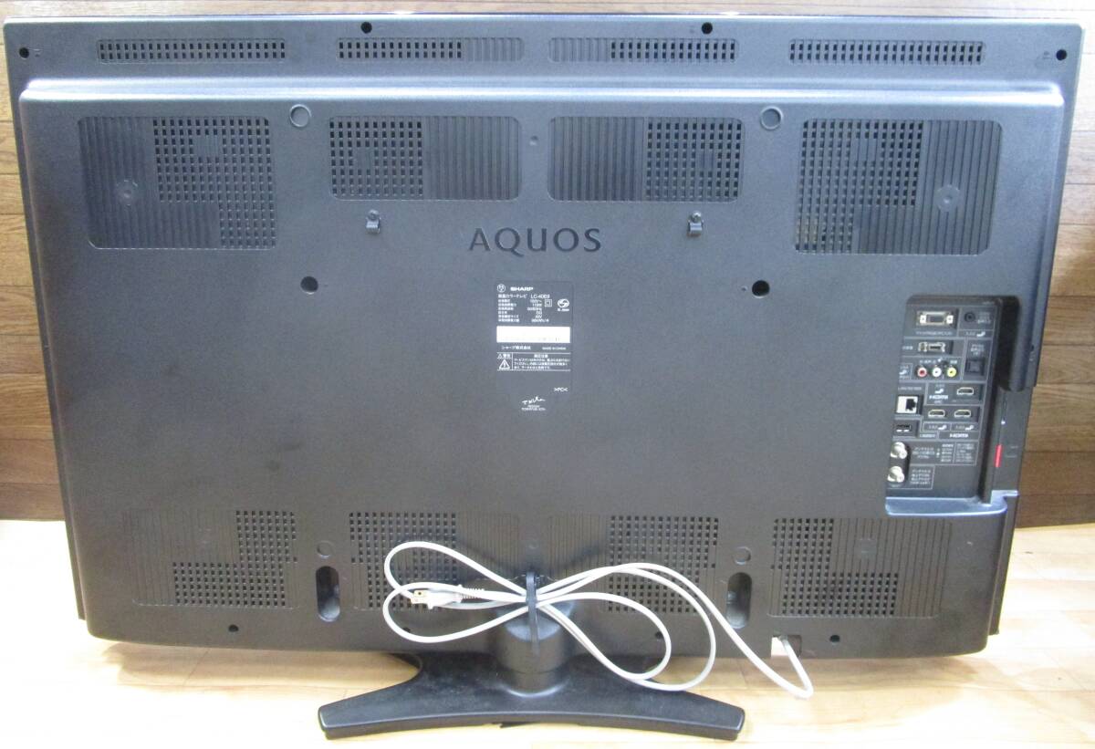 ○ SHARP AQUOS シャープ 40型 液晶テレビ LC-40E9 2011年製 通電確認済み ジャンク ○K01-0430の画像4