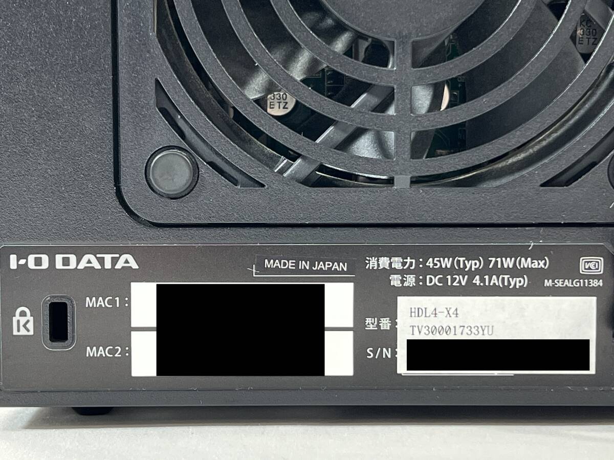 □【BIOS起動確認済】 I-O DATA LAN DISK HDL4-X4 NAS CPU Celeron N3010 RAM 2GB HDD無 マウンタ有 4ドライブ □ W01-0411の画像8