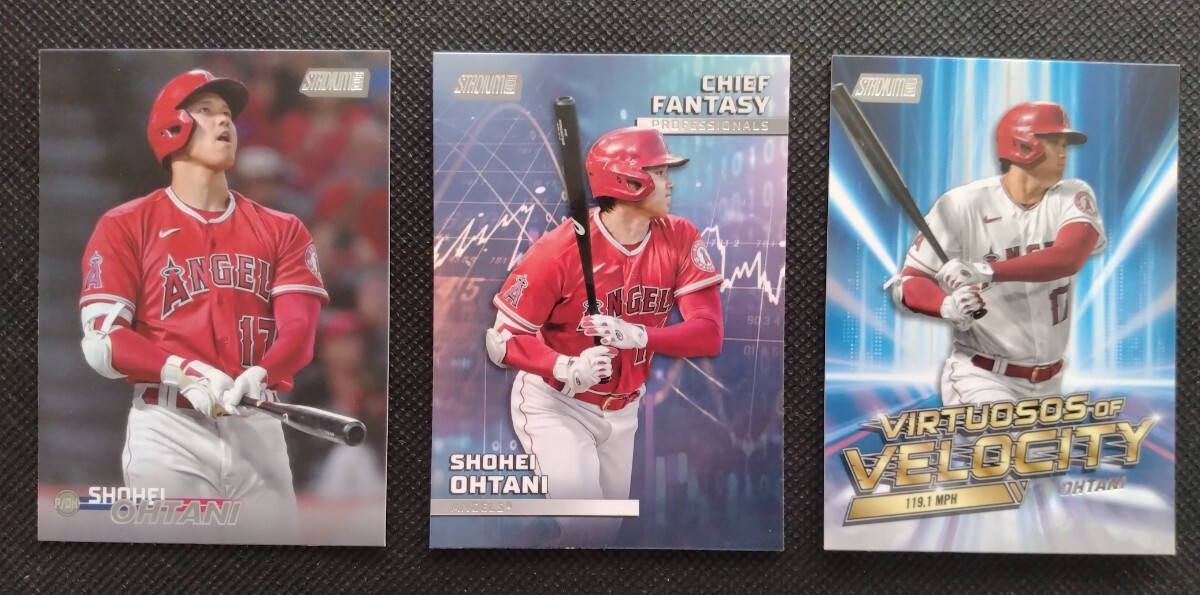 大谷翔平 STADIUM CLUB 3枚組 【2023 TOPPS STADIUM CLUB VIRTUOSOS OF VELOCITY SHOHEI OHTANI VV-2】 ほか2枚 エンジェルス ドジャースの画像1