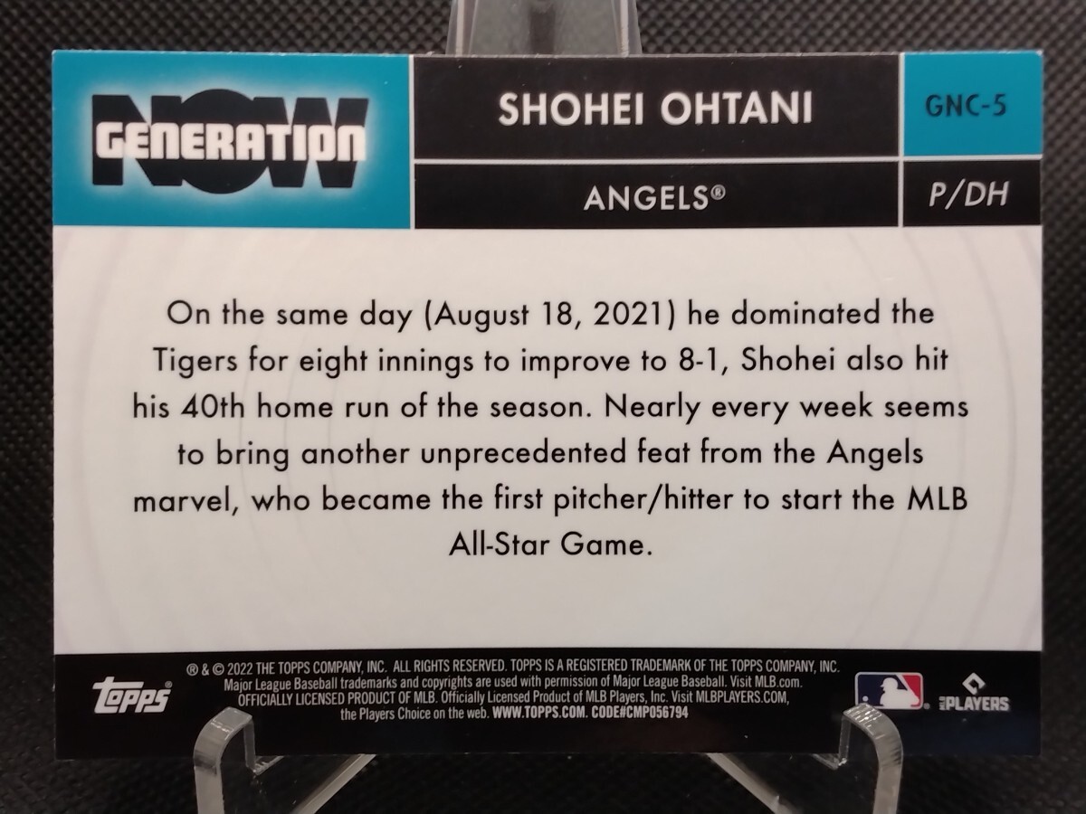 大谷翔平 【2022 TOPPS CHROME UPDATE SERIES GENERATION NOW CHROME SHOHEI OHTANI GNC-5】 WBC 侍ジャパン エンジェルス ドジャースの画像2