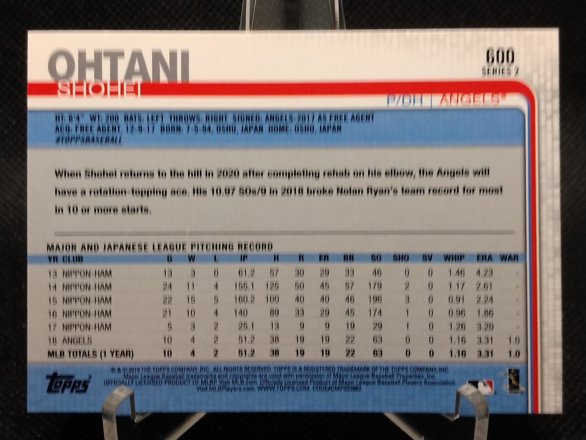  large . sho flat 2 pieces set [2019 TOPPS OPENING DAY #100 SHOHEI OHTANI][2019 TOPPS SERIES 2 #600 SHOHEI OHTANI] Angel sdoja-s