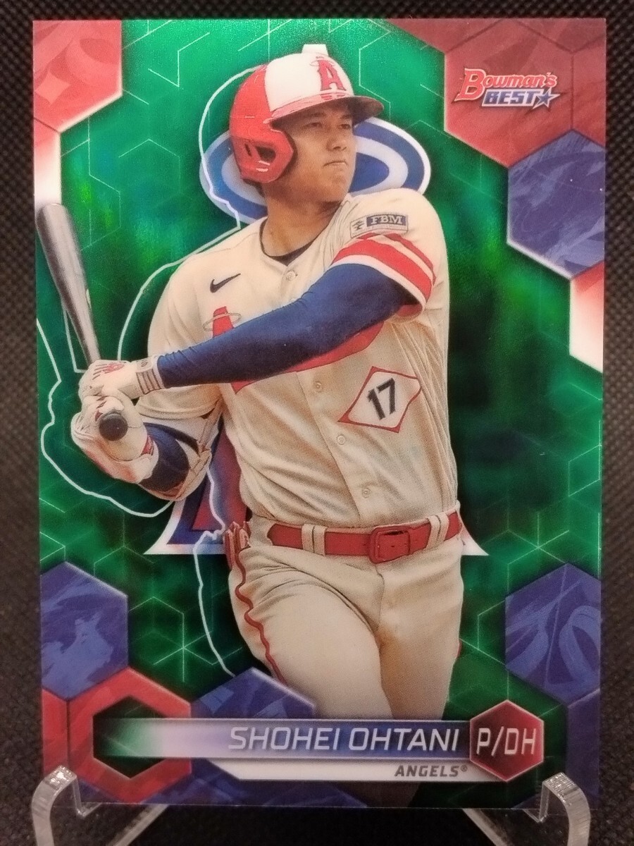 大谷翔平 99枚限定 グリーン 【2023 TOPPS BOWMAN'S BEST #62 SHOHEI OHTANI GREEN REFRACTOR】 エンジェルス ドジャース レア_画像1