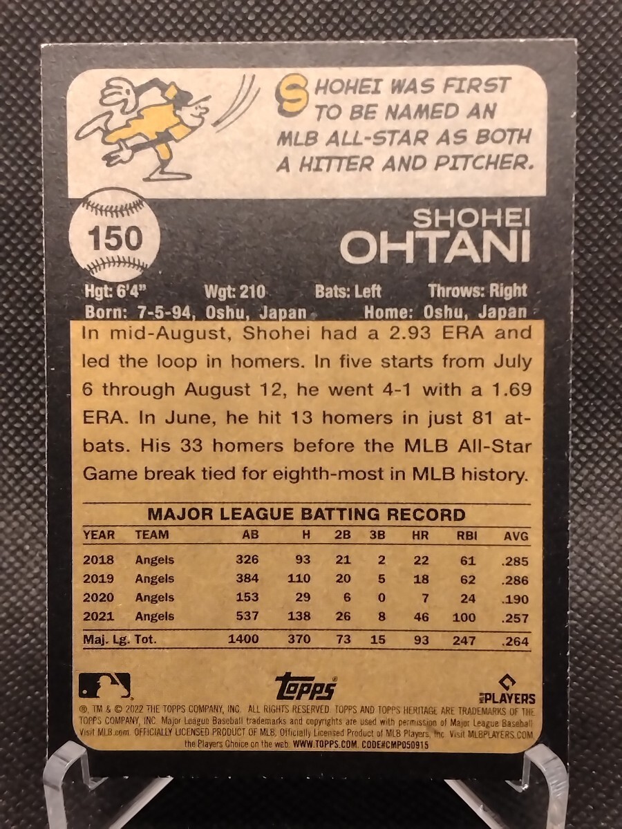 大谷翔平 HERITAGE 4枚組 【2023 TOPPS HERITAGE HIGH NUMBER NOW & THEN SHOHEI OHTANI NT-10】 ほか3枚 エンジェルス ドジャースの画像9