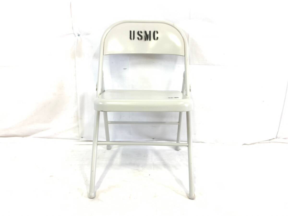 【米軍放出品】☆未使用品 MECO 折り畳みイス USMC オフィス パイプ椅子 1脚 (160)☆XD17AK#24-Tの画像2