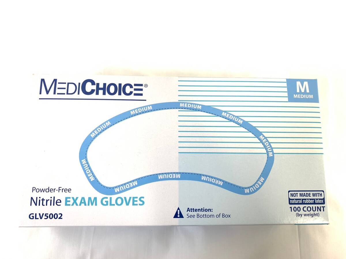 [ new goods ]* rubber gloves nitoliru glove inspection for gloves M size 100 sheets entering ×5 box MEDICHOICE GLV5002 powder free nitoliru gloves (80)*CD24D