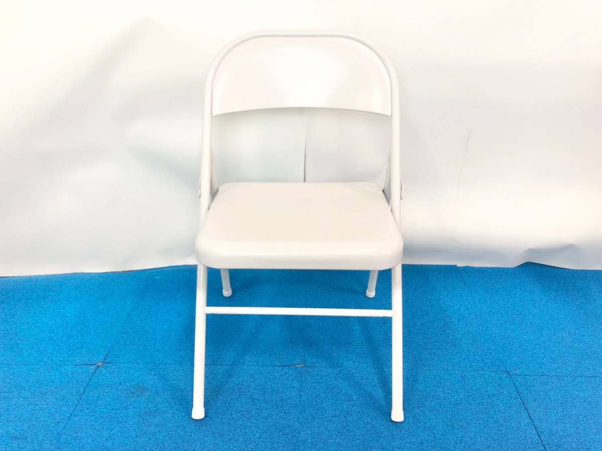 [ the US armed forces discharge goods ] unused MECO folding chair 4 legs set office mi-tin glue m Mid-century conference room Setagaya base (180)*CD24H