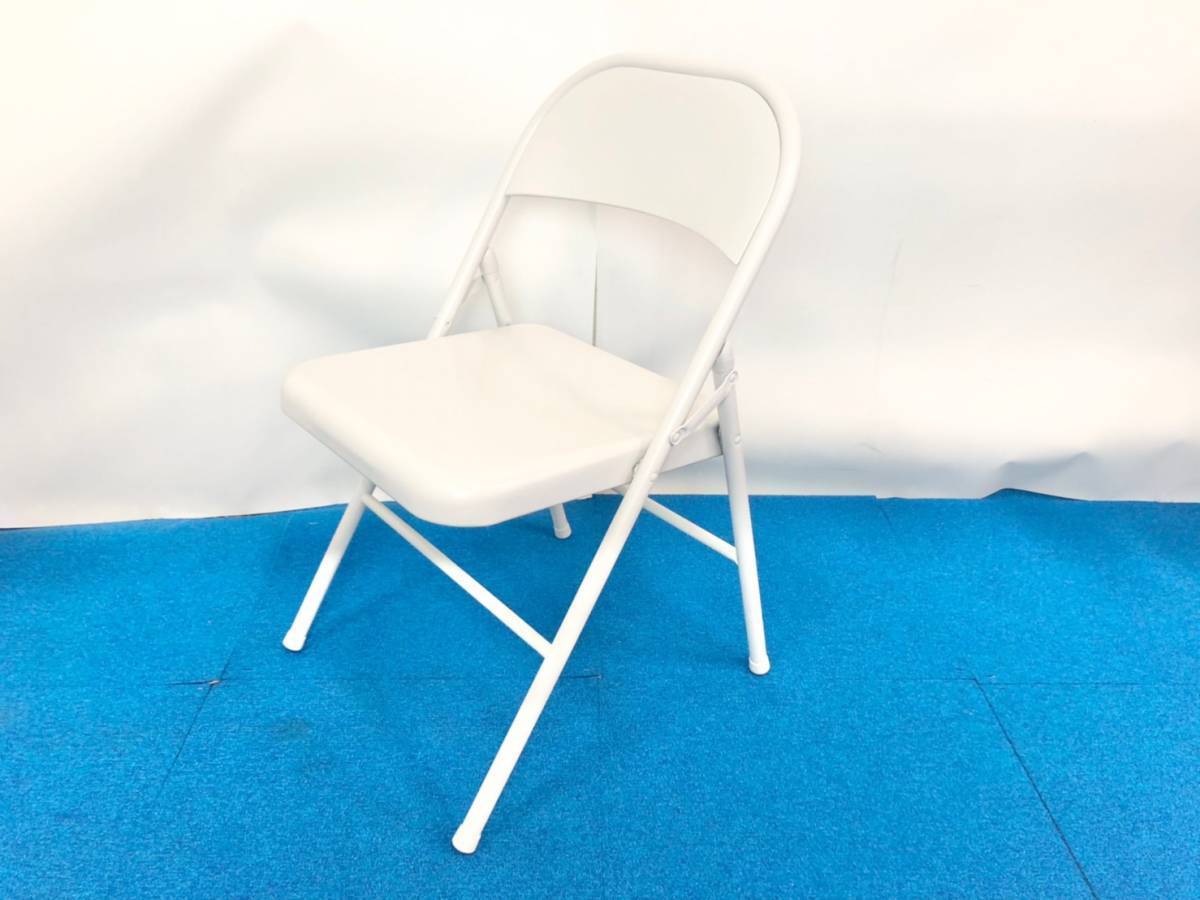 [ the US armed forces discharge goods ] unused MECO folding chair 4 legs set office mi-tin glue m Mid-century conference room Setagaya base (180)*CD24H